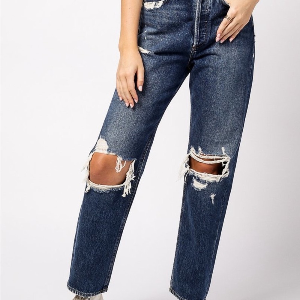 Agolde 90s High Rise Loose Fit in Psyche Jeans - Picture 2 of 5